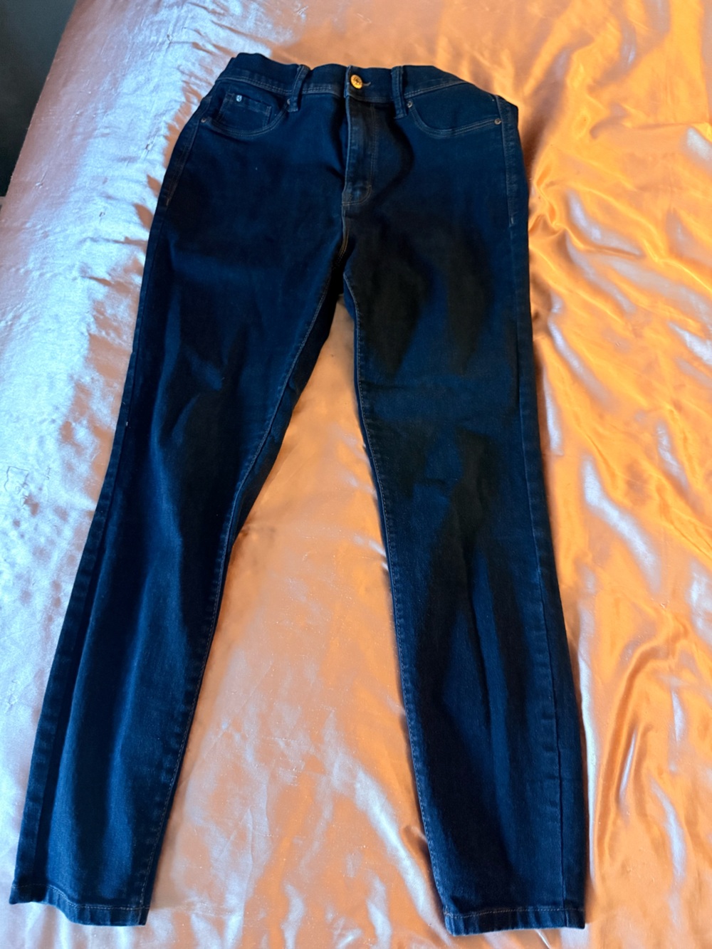 Women's Navy Skinny Jeans with Stretch